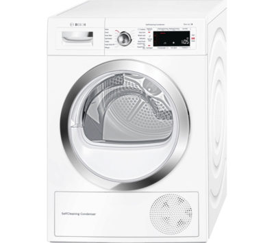 BOSCH  Serie 8 WTWH7560GB Heat Pump Smart Tumble Dryer - White